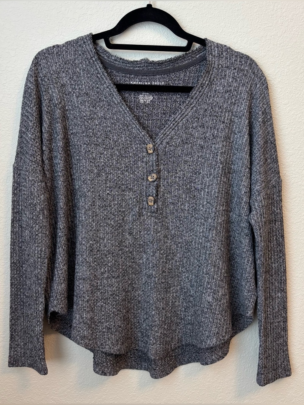 American Eagle Gray Dolman Long Sleeve